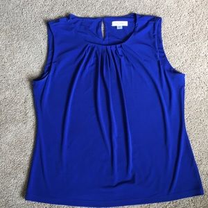 Calvin Klein royal blue sleeveless blouse